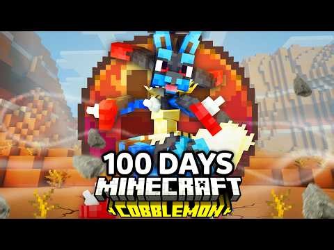 I Spent 100 Days as a FIGHTING TRAINER in Pokémon Minecraft Vs my Rival! (Duos Cobblemon)