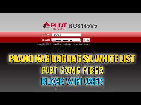 PAANO MAG DAGDAG SA WHITE LIST | BLOCK WIFI USER | PLDT HOME FIBER (PART 3)