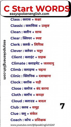 17 Essential English Words Starting with C | Vocabulary for Daily Use | Learn English Fast