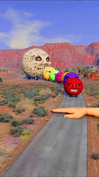 GIANT Slap DESTROYS Moon Cars ✋💀 | BeamNG.drive #25