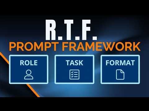 R.T.F. Prompt Framework: A Simple Way to Get Better AI Answers