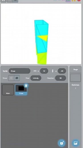 I Made 3D a Model in Scratch.#shorts