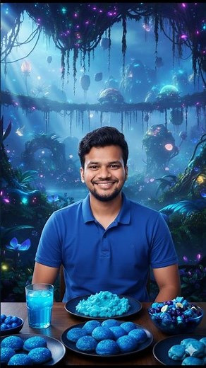 EATING ONLY BLUE COLOR FOOD FOR 24HOURS - DAY 1