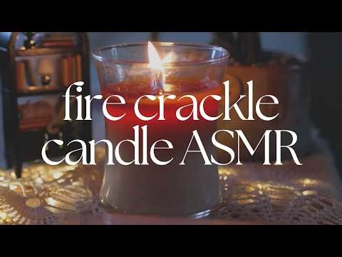 Crackling Fire ASMR | Sounds for Sleep and Relaxation | Wooden Wick Candle