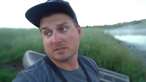 "Tiny Pond, Colossal Catch: A Fisherman's Astonishment"