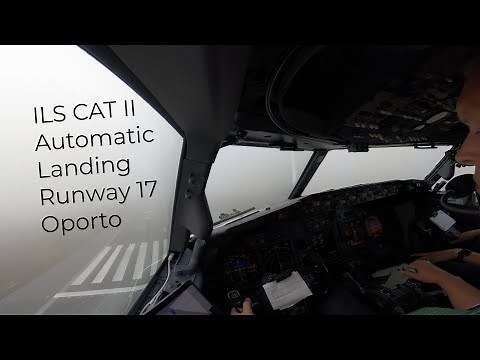 Low visibility CAT II automatic landing runway 17 Oporto (OPO LPPR) and extreme late visual contact.
