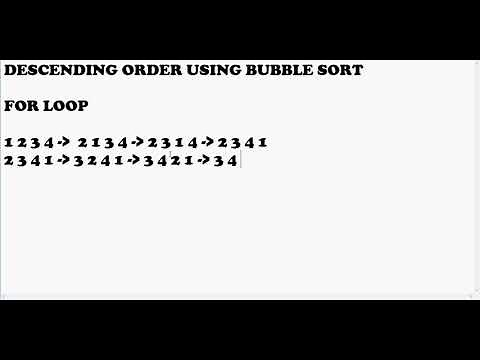 How to sort an array in descending order using bubble sort