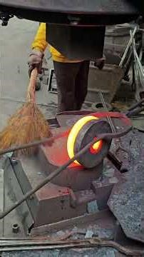 Inside the forging factory Forging Steel Billet Into Bearing Ring #forge #forging #factory