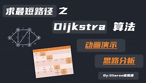 【C++】三分钟讲清最短路径之Dijkstra算法_动画演示_思路分析