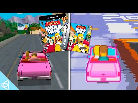 The Simpsons Road Rage - GameCube vs. Game Boy Advance | Side by Side