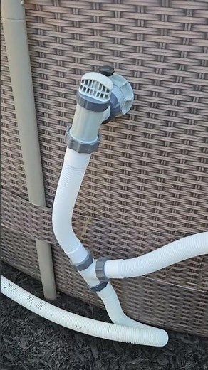 Cheap above ground pool setup with upgraded Hayward skimmer and Intex sandfilter