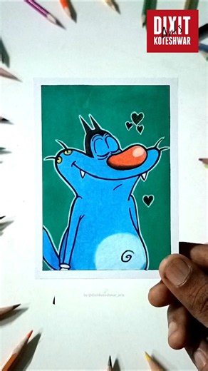 Oggy Drawing 💙 Oggy And The Cockroaches