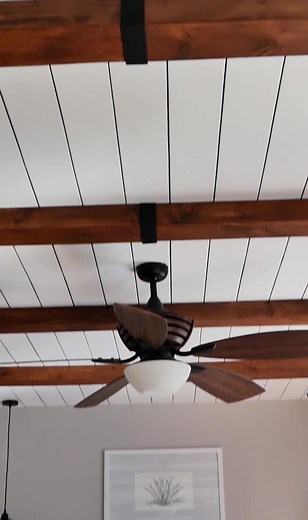 Beam and Shiplap Ceiling #diy#howto#construction#work#shiplap#carpentry #remodel#beforeandafter