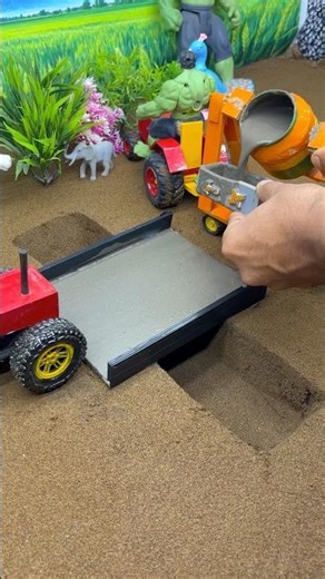 Rc DIY Tractor 🚜 Cement Making over Bridge 🔥| Amazing Real Working DIY machine