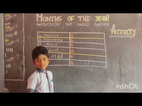FOUNDATION Skills Activity - Class 3 - Months of the year