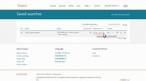 【Scopus在线指南】保存检索与设置通知