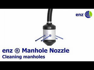 Cleaning manholes with the enz® manhole nozzle