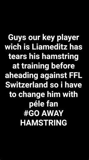 I might have to let in FFL VoltPulse if péle fan was injured