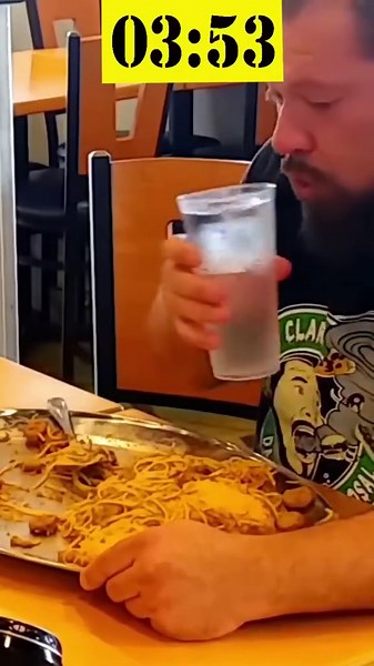 That's a lot of spaghetti. Like. A LOT. Would you try this challenge?