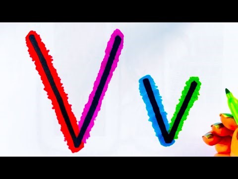 Learn Letter V v Coloring | Alphabet Practice + Fine Motor Skills for Kids 3-5