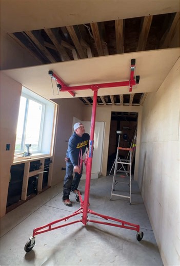 Using King Canada Lift for Ceiling Panel Installation