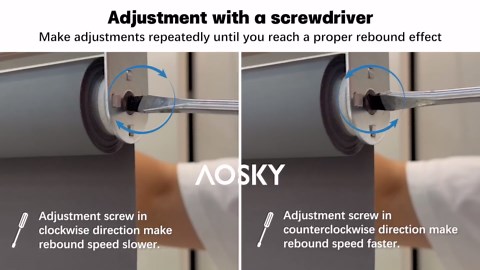 Aosky Cordless Blackout Roller Shade, Thermal Insulated, Easy Install, Polyester, Linen Cream, 20 in. W x 72 in. L HW-PG-Linen-2072