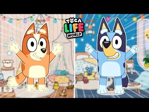 QUARTO DA BLUEY vs QUARTO DA BINGO (Toca Boca World) #LuliRarity