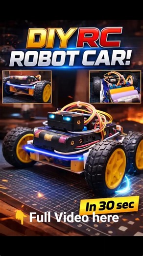 How to make a robotic car🚗 using arduino or esp in 30 SECONDS😱✨ #trending #robotics #diy #automobile