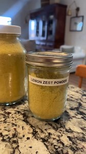 10K views · 171 reactions | Lemon Zest powder has become a staple in my kitchen! I love to make it every winter and have it ready for all the yummy lemon recipes throughout the year. Paired with canned lemon juice on my shelf, the options are endless! #homestead #freezedry #homemade | The Flake Homestead | Facebook