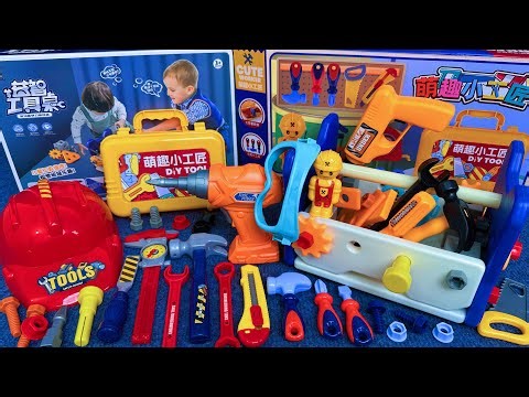 11 Minute Satisfying Unboxing Building Repairman DIY Assembly Power Tools Toy Set ASMR | Toy Review
