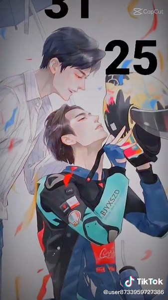 Animated Motorbike Race Celebration with Confetti