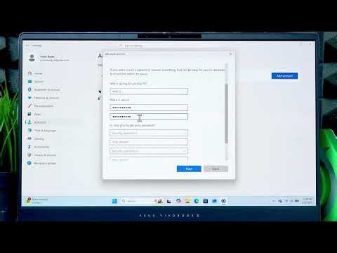 How do I create and delete a user account on the ASUS VivoBook S15?