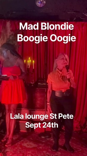 Mad Blondie sings Boogie Oogie At Lala in St. Petersburg with Wright DJSaxman