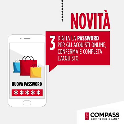 11K views · 53 reactions | Con la nuova password per gli acquisti online, fai shopping in maggiore sicurezza: scopri come! | Compass | Facebook