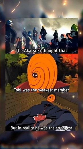 The Weakest Akatsuki Member.. 💀 #naruto #obito #akatsuki #animeedit #anime #shorts