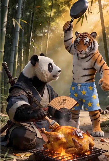 Tiger Brother originally wanted to sneak attack the national treasure, but he never expected that the pot would break and knock him unconscious. He called his friends to save him, but their friends couldn't beat .#orangecat #kitten #aicat #funnyvideos #Animal Funny Dubbing