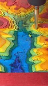 7.1K views · 63 reactions | Make colorful topographic maps with this instructable by stevemoseley https://www.instructables.com/Topographic-Surface-Download-and-CNC-Carving-With-/ | Instructables | Facebook