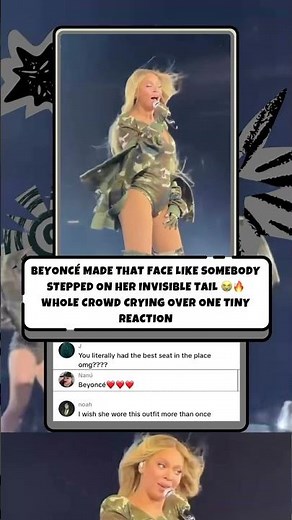 Beyoncé’s random stage reactions always become memes #beyonce #concert #music #liveconcert