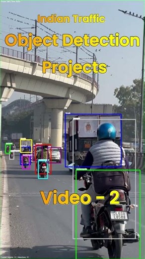 Object Detection Projects | Computer Vision | YOLOv8 | OpenCV | Video - 2 #shorts #traffic #yolov8