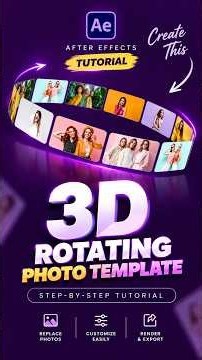 After Effects 3D Rotating Photo Template | How to Use AE Template + Download Link
