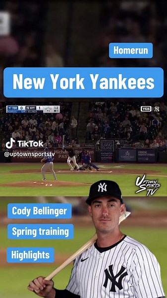 New York Yankees Cody Bellinger spring training homerun highlights #MLB #baseball #yankees #nyyankees #newyorkyankees #nyy #yankees⚾️ #mlbtiktok #foryoupage #fyp