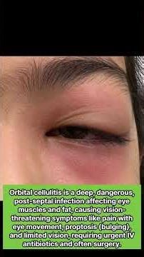 Pre-Orbital Cellulitis Vs Orbital Cellulitis, Causes, Symptoms and Treatment #eyes