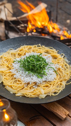しらすと大葉のワンパン和風パスタ（レシピは説明欄に記載）