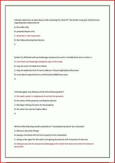 Indiana Real Estate State Portion Actual Exam 100 Questions video