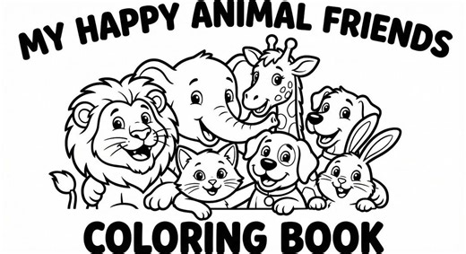 Animal Coloring Book for Kids | 30 Cute Animal Coloring Pages | Easy Bold Line Art | Printable Coloring Book for Toddlers & Preschool - Etsy