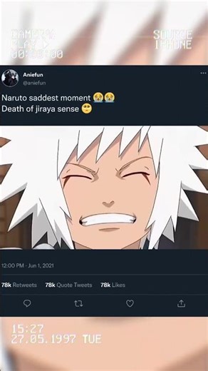 saddest moment of naruto 😭😭jiraya death🥺#anime #naruto