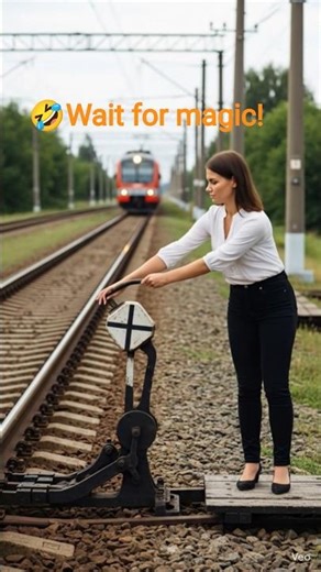 😎Rail road manual switch point..❤️🌹see how am I operate it!