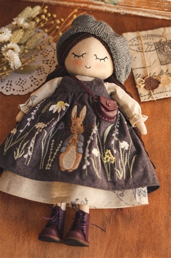 New doll I’ve recently finished. She is sold already, but the new similar doll is in the making too and will be up in my shop in about 5 days. Stay tuned, guys! | Happylabtoys