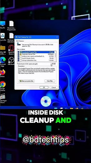 Solve Storage Issues with disk clean up #pctips #pcsettings #yourcomputer #tech #laptopvspc