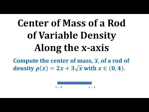 Determine the Center of Mass of a Rod with Variable Density